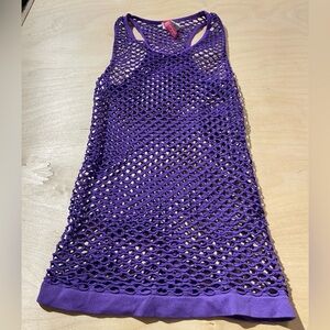True Rock Purple Mesh Tank Top Size Free Size (LM)
